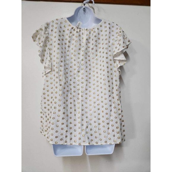 Anthropoligie Aria Shimmer Blouse Amadi Size L. B-5 - Picture 6 of 7